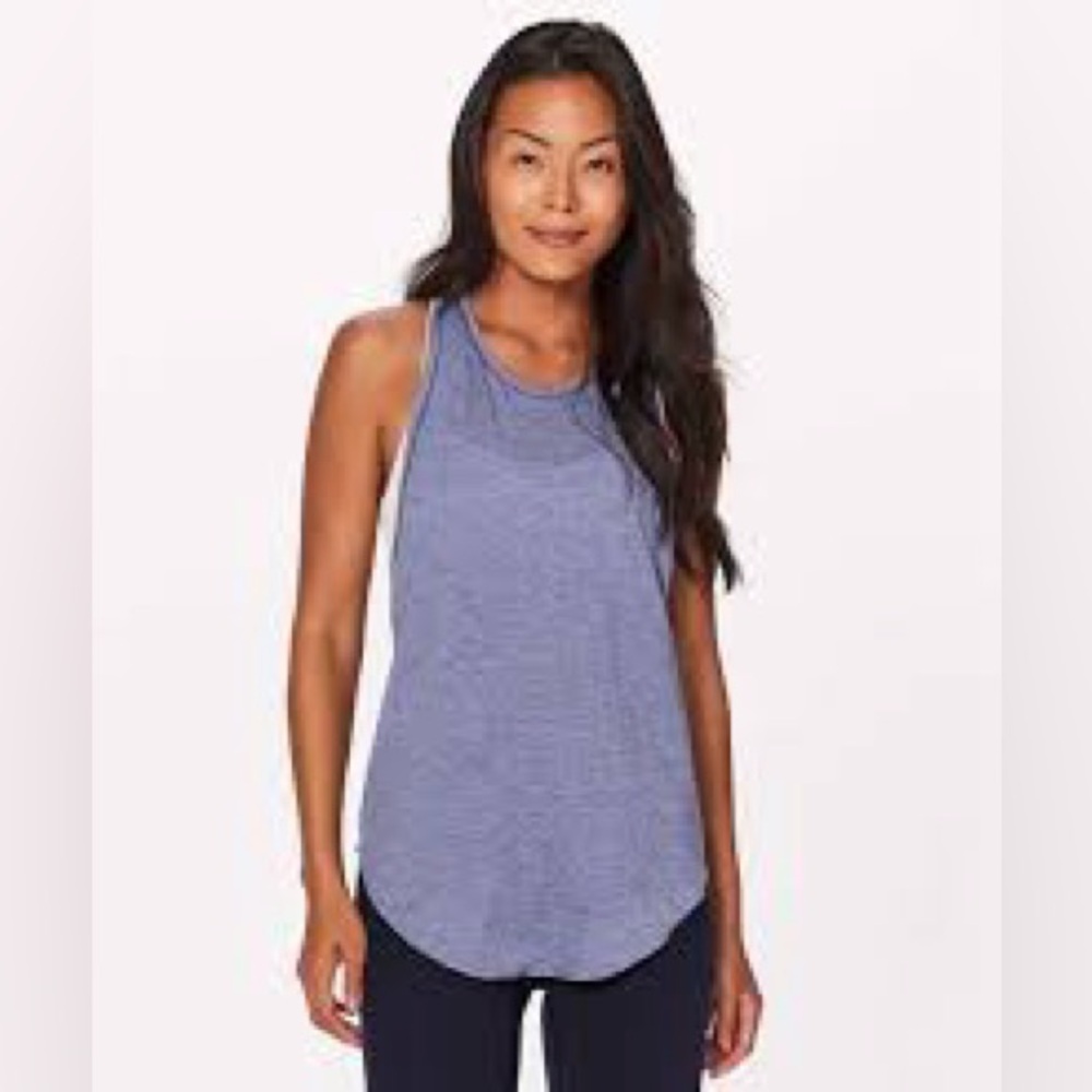 Lululemon periwinkle Plank to Pike tank top size 4
